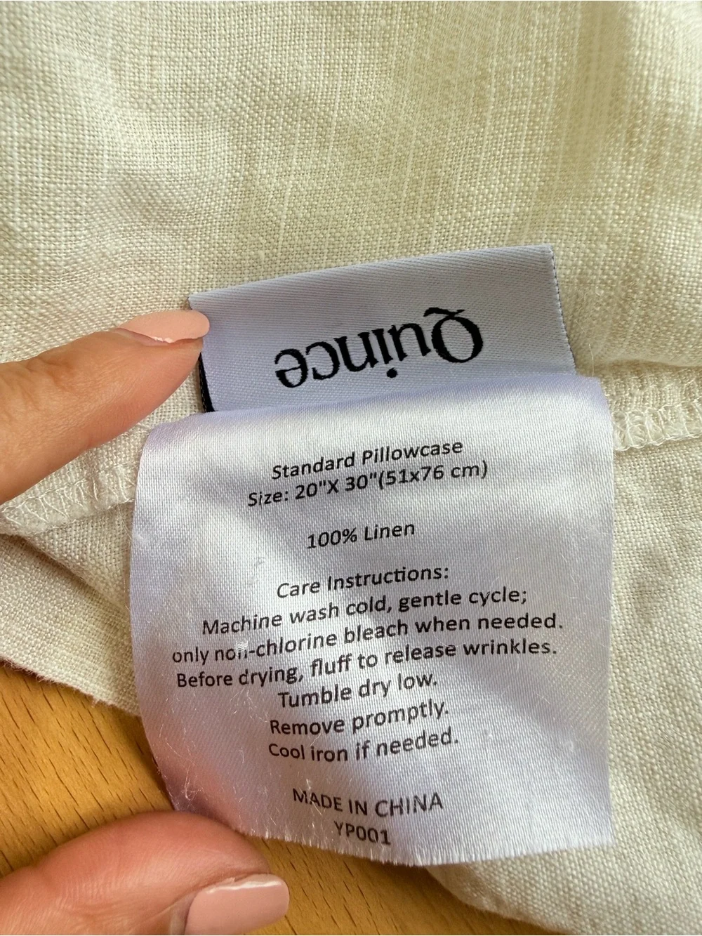 Quince 2 king size + 1 standard pillow cases